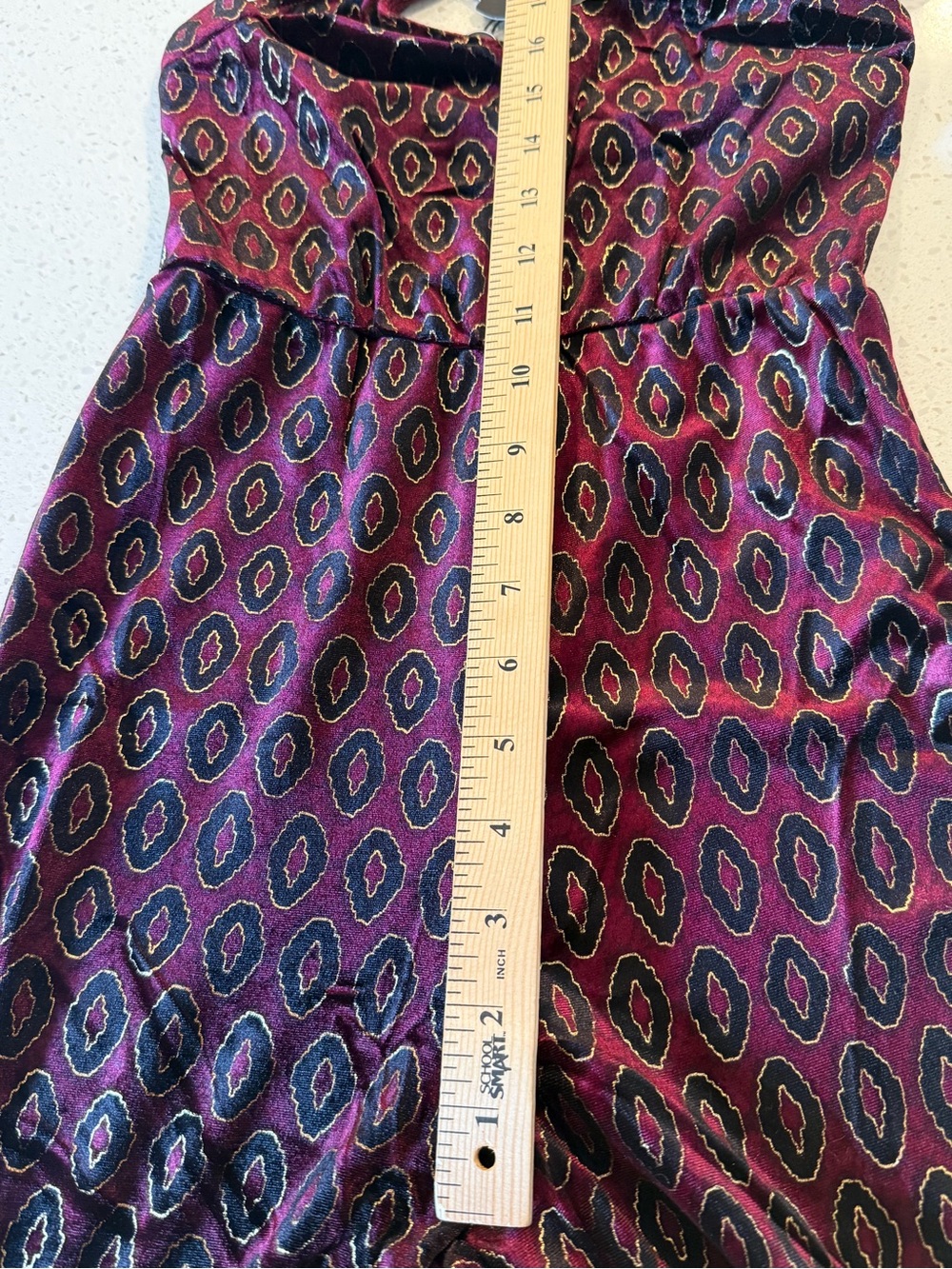 Motel Rocks Moody Maroon Burgundy Metallic Halter Wide Leg Jumpsuit  70s Party - Picture 6 of 14